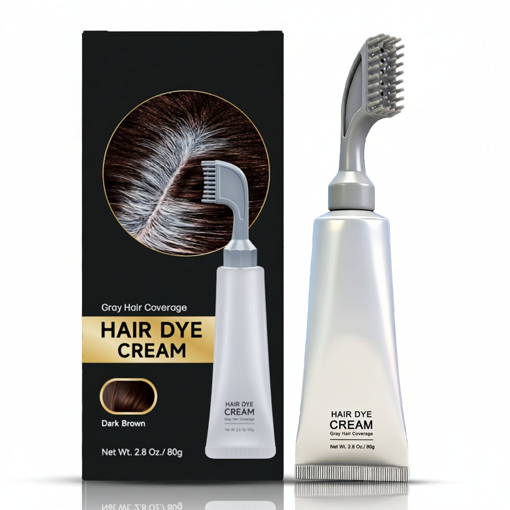 In Hair DyeCream for Gray Coverage -Natural Black & Dark Brown
