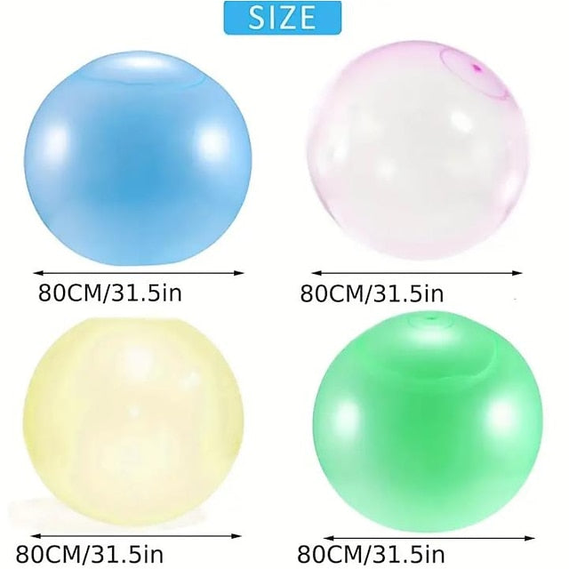 Bouncy Ball Elastic Super Large Beach Balloon Inflatable Funny Toy Ball for Garden Outdoor Indoor Play Christmas Gift