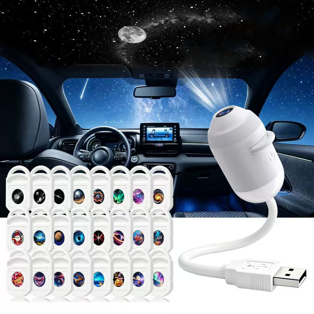 2026 New Hd Smart Dynamic Holographic Night LightProjector, Plug and Play Hd Star Projector, 360° Adjustable HdGalaxy and Ocean Projector for Bedroom Ceiling (3 ProjectionFilms)