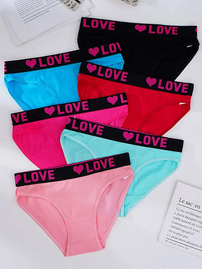 12 Pack High Rise Comfortable Casual Panties Set - Cotton