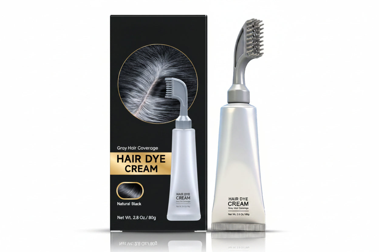 In Hair DyeCream for Gray Coverage -Natural Black & Dark Brown