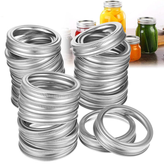 Split-Type Metal Mason Jar Lids for Canning - 100% Fit & Airtight for Jars