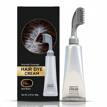 In Hair DyeCream for Gray Coverage -Natural Black & Dark Brown