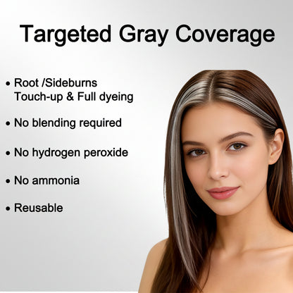 In Hair DyeCream for Gray Coverage -Natural Black & Dark Brown