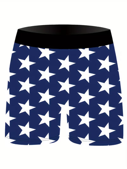 3pcs Cartoon Digital Print Men'S Underwear Knit
