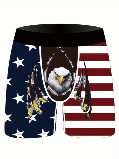 3pcs Cartoon Digital Print Men'S Underwear Knit
