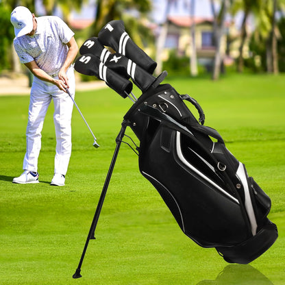 Golf club head covers (4-piece set), suitable for woods, drivers, fairway woods, and hybrids.