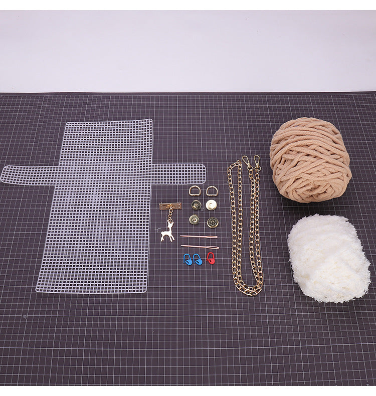 DIY knitted yarn bag