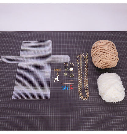 DIY knitted yarn bag