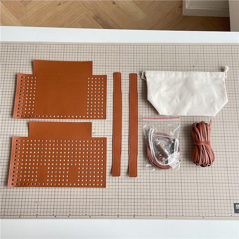 DIY Faux-Woven Bamboo-Style Handheld Basket Bag for Women