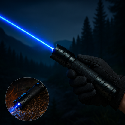 Outdoor Essentials | High-Intensity Laser Torch with Adjustable Focus | Tactical Flashlight for Survival and Exploration