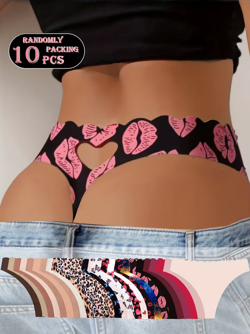 Random 10pcs Set of Invisible Color Box Culottes with Waves