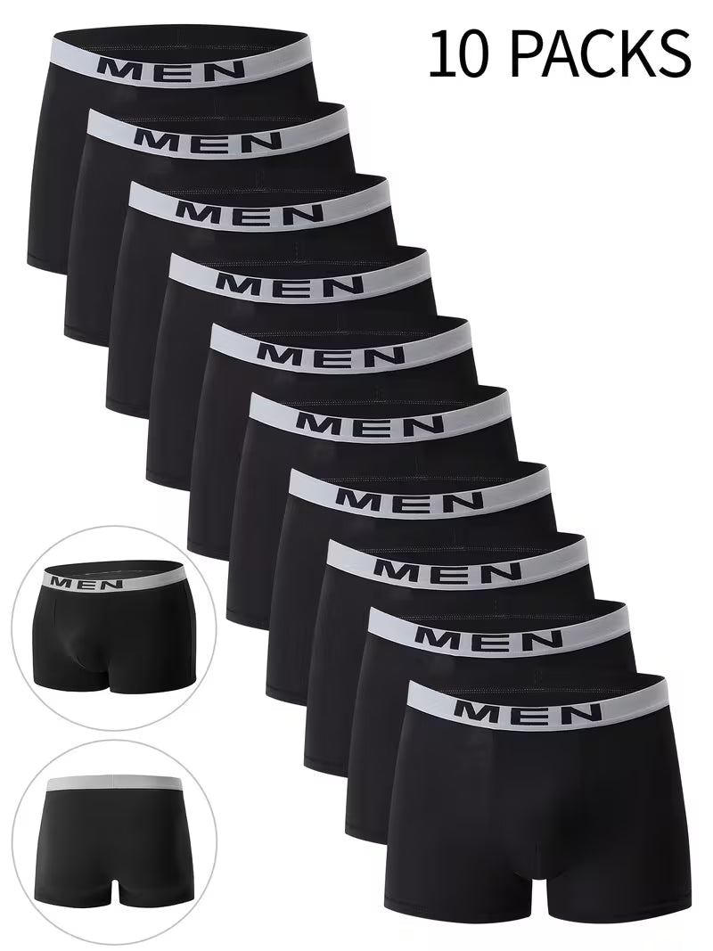 10-Pack Men'S Boxer Briefs | Casual, Breathable