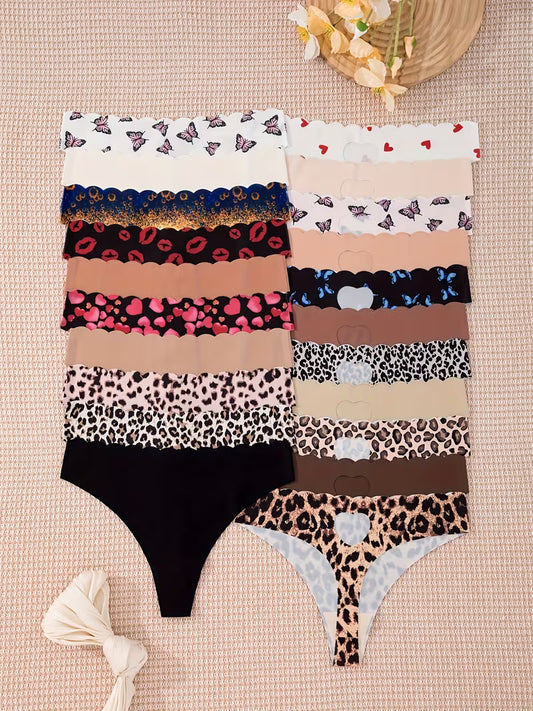 Random 10pcs Set of Invisible Color Box Culottes with Waves