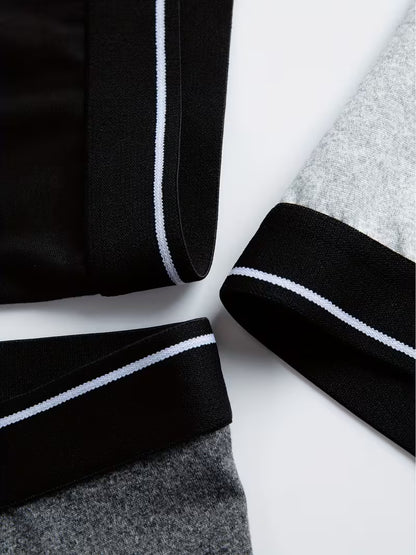 10pcs Set of Men's Classic Black and White Gray Flat Angle Underwear