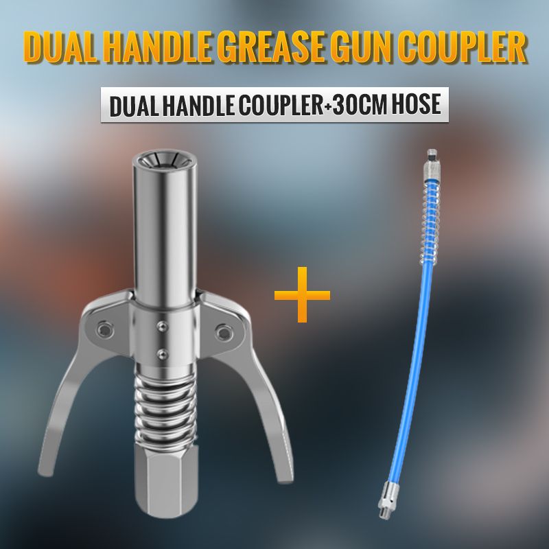 📢📢50% OFF!!⏰High-Pressure Dual-Handle Grease Coupler – Universal, Heavy-Duty & Leak-Proof Connection for Workshops⚙️