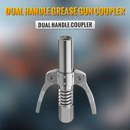 📢📢50% OFF!!⏰High-Pressure Dual-Handle Grease Coupler – Universal, Heavy-Duty & Leak-Proof Connection for Workshops⚙️