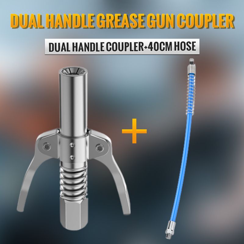 📢📢50% OFF!!⏰High-Pressure Dual-Handle Grease Coupler – Universal, Heavy-Duty & Leak-Proof Connection for Workshops⚙️