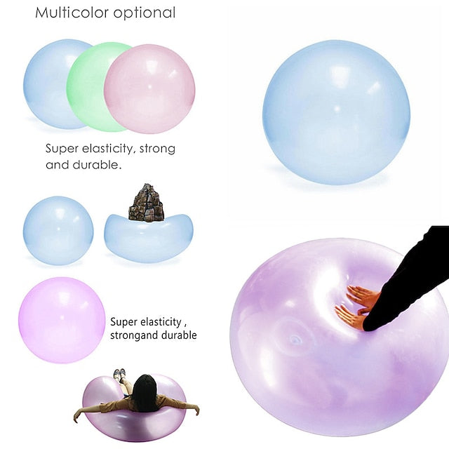 Bouncy Ball Elastic Super Large Beach Balloon Inflatable Funny Toy Ball for Garden Outdoor Indoor Play Christmas Gift