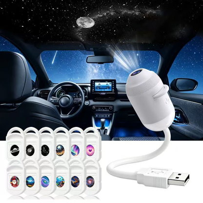 2026 New Hd Smart Dynamic  Holographic Night LightProjector, Plug and Play Hd Star Projector, 360° Adjustable HdGalaxy and Ocean Projector for Bedroom Ceiling (3 ProjectionFilms)
