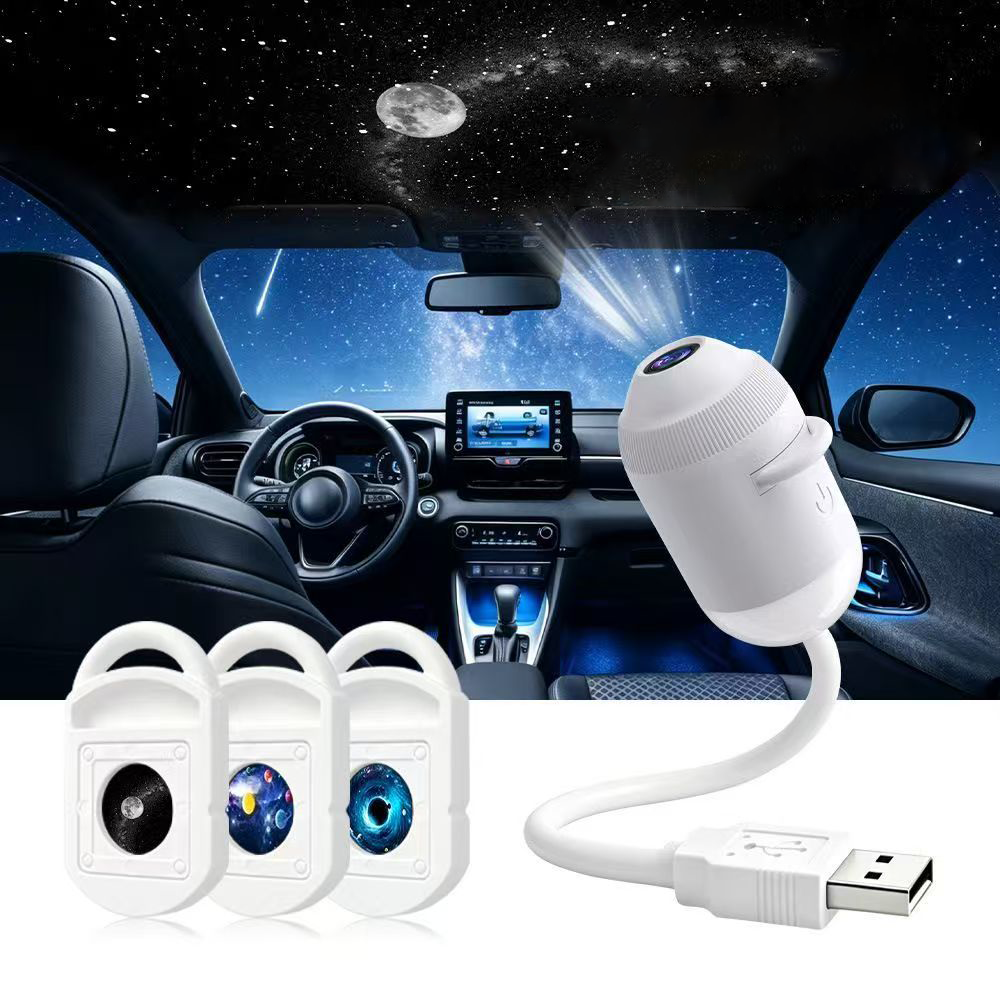2026 New Hd Smart Dynamic  Holographic Night LightProjector, Plug and Play Hd Star Projector, 360° Adjustable HdGalaxy and Ocean Projector for Bedroom Ceiling (3 ProjectionFilms)