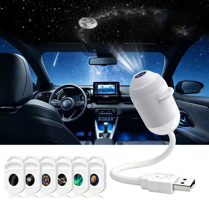 2026 New Hd Smart Dynamic  Holographic Night LightProjector, Plug and Play Hd Star Projector, 360° Adjustable HdGalaxy and Ocean Projector for Bedroom Ceiling (3 ProjectionFilms)